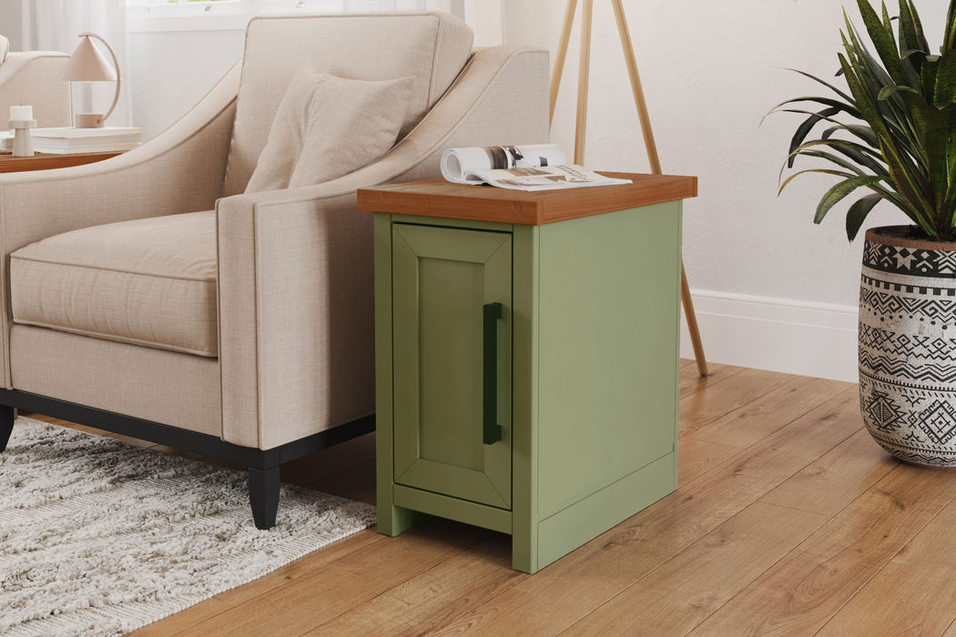 Chairside Table - Sage Green / Fruitwood