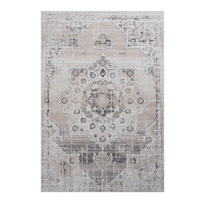 Payas - 8' X 10' Medallion Area Rug - Cream / Beige