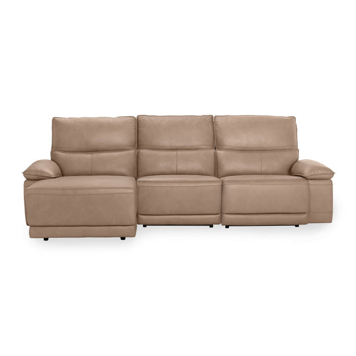 Branford - Power Recliner Sectional With LAF Chaise - Camel