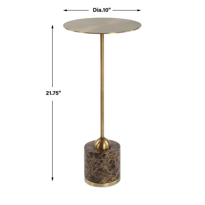 Verlin - Brass Drink Table - Black