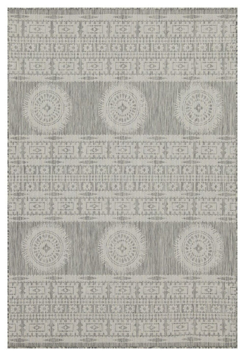 Sunshine - 5'3" X 7'3" Indoor, Outdoor Area Rug Polypropylene - Silver