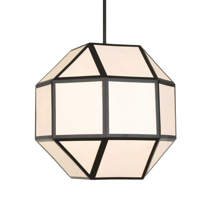 Hoi An - 4 Light Geometric Chandelier - Black