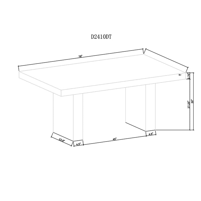 Susan - Dining Table - Gray