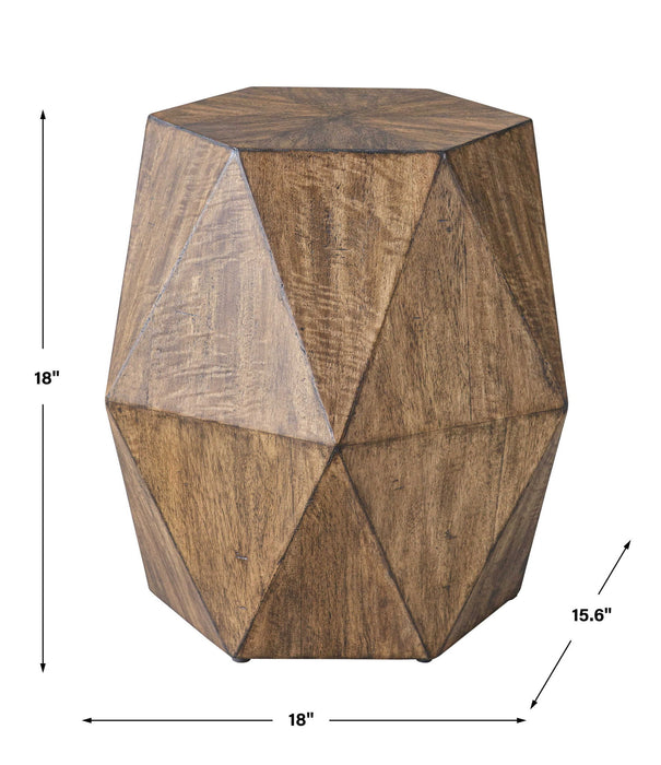 Volker - Honey Geometric Accent Table