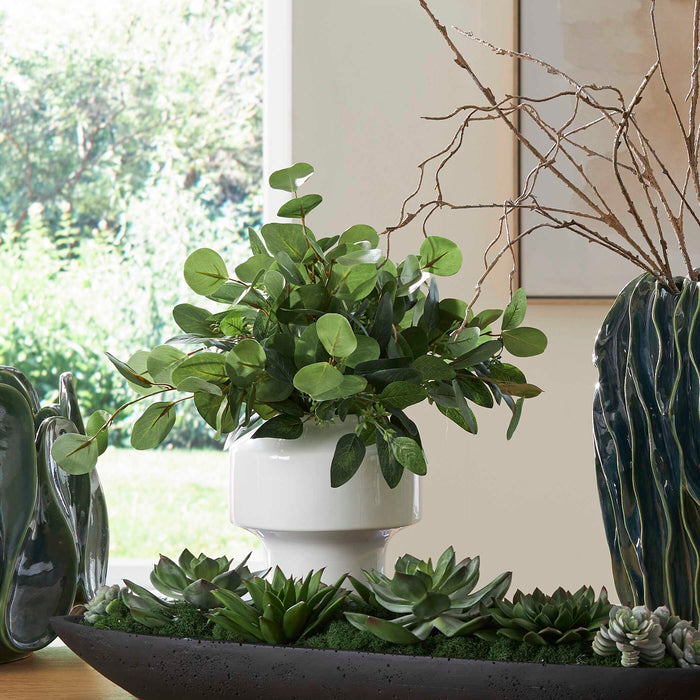 Essence Eucalyptus - Accent & Vase - Green / White