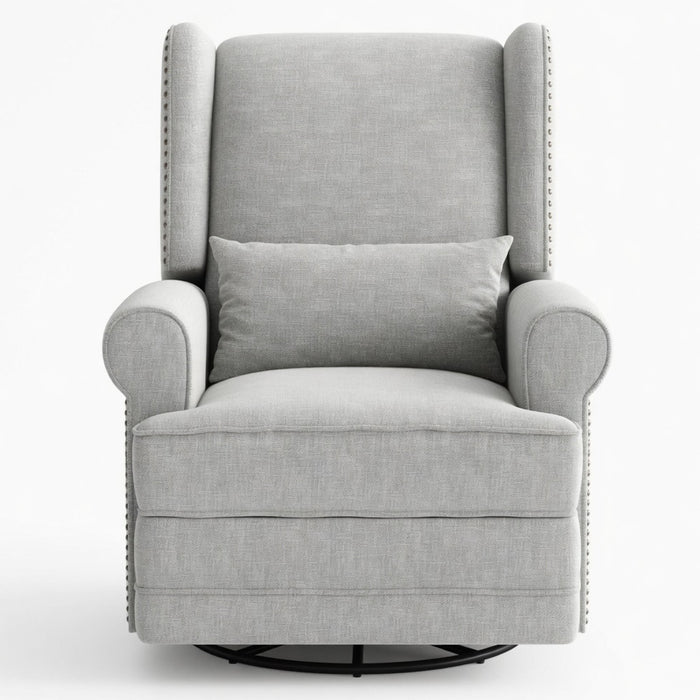 Extra Wide Swivel Recliner Glider Chair With Footrest