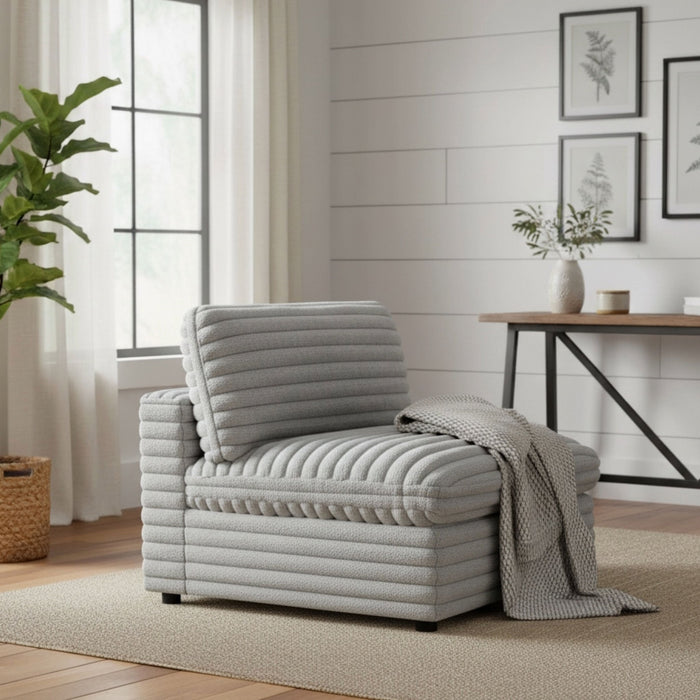 Jenny - rmless Slipper Chair - Gray