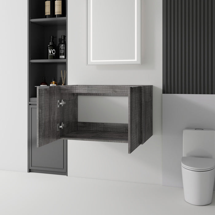 Floating Bathroom Vanity Cabinet With Soft Close Double Doors, Spacious Interior Storage, Wall Mounted, Cabinet Only