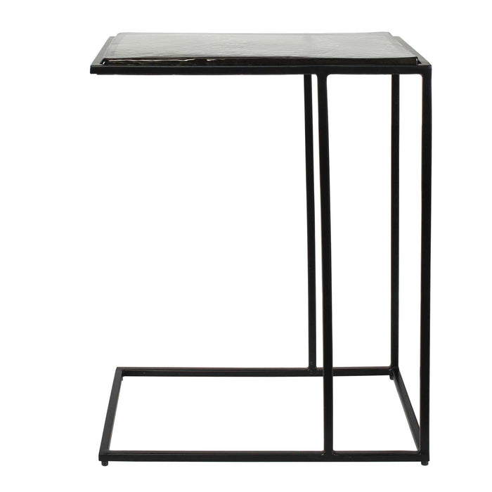 Mateo - Glass Top Accent Table - Black