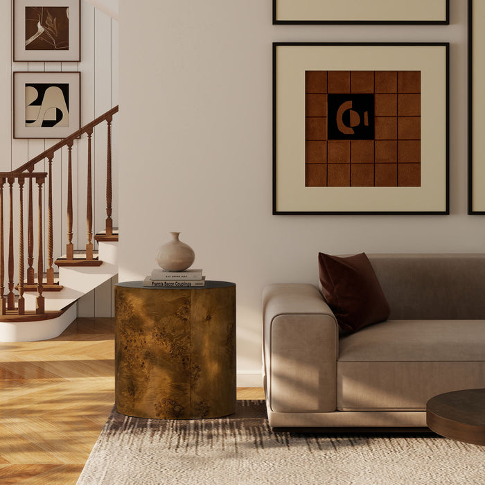 Popea Table Nebula - Accent Oval Pillar Side Table — Pope Furniture