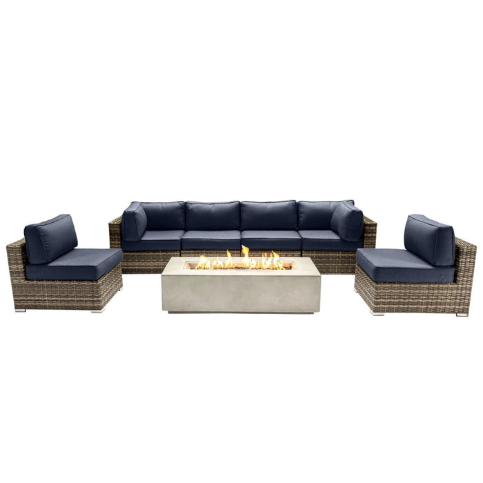 Outdoor Elegance Conversation Set With Fire Pit
