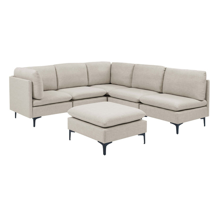 Upholstered Modular Sectional & Tall Legs