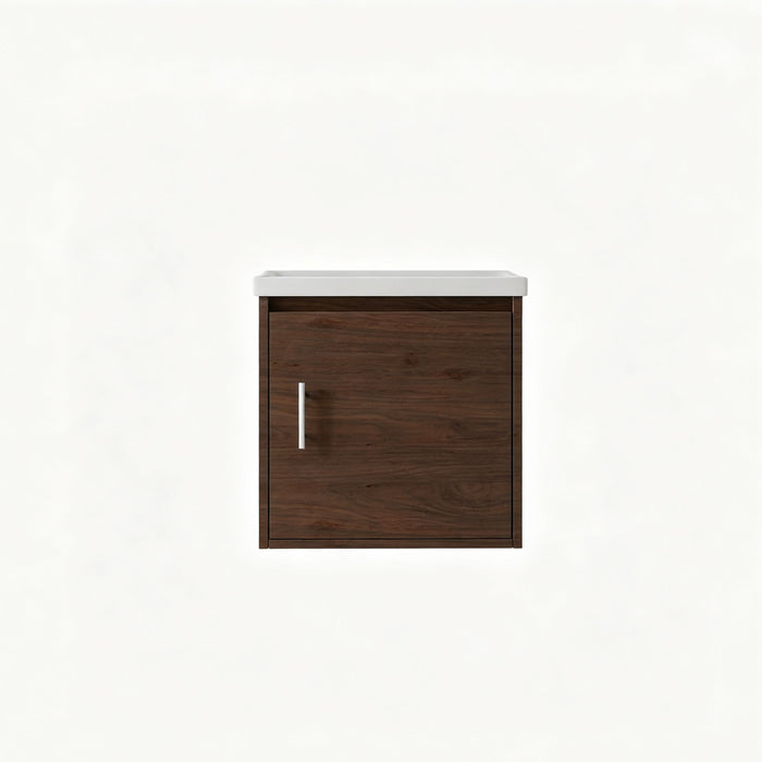 Floating Bathroom Vanity Combo, Wall Mounted Cabinet With Sink & Soft Close Doors For Small Bathrooms