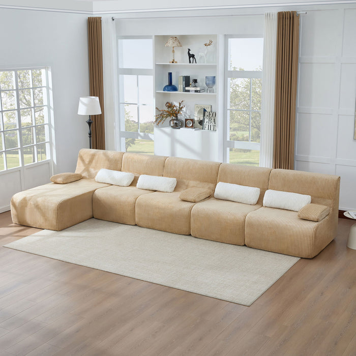 Oversized Sectional Sofa, Living Room Seating With Modular Design