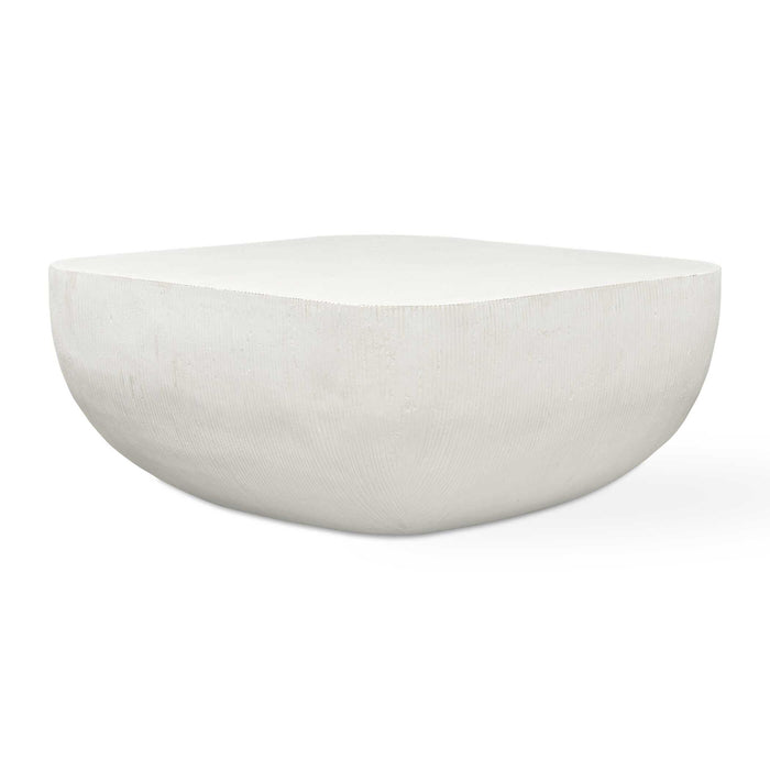 Alma - Concrete Outdoor Coffee Table - White