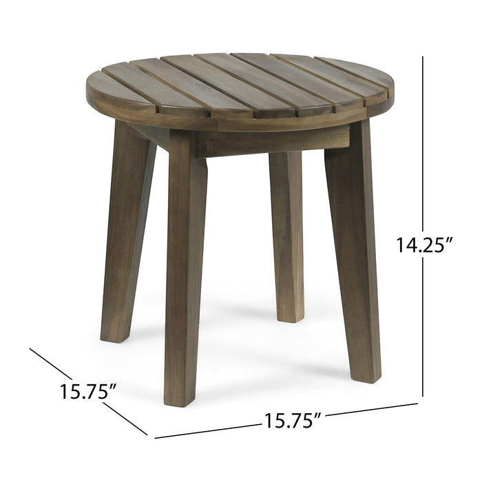 Outdoor Acacia Wood Side Table With Weather Resistance