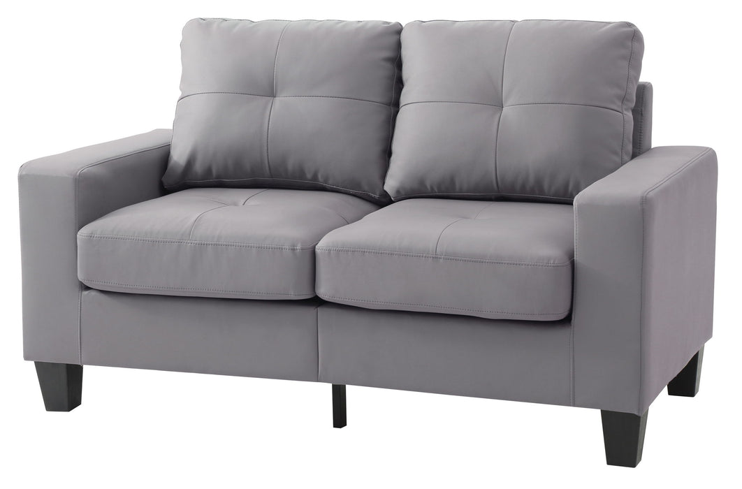 Upholstered Track Arm Loveseat For Cozy Spaces