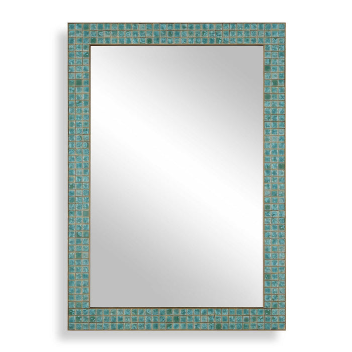 Coralie - Tile Mirror - Blue / Gold / Green