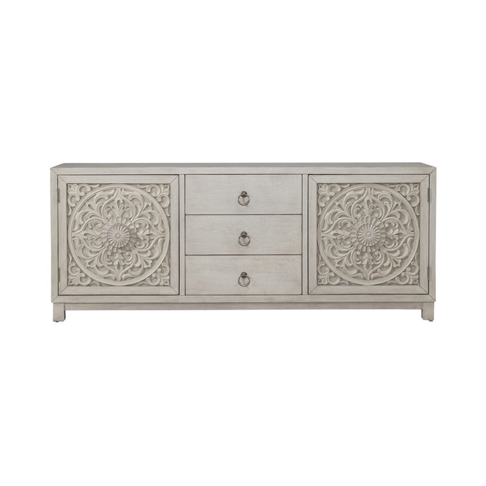 Sundance - 2 Door 3 Drawer Accent Cabinet - Antique Linen