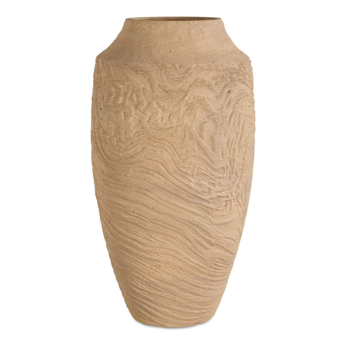 Sandstone Flow - Large Terracotta Vase - Light Brown