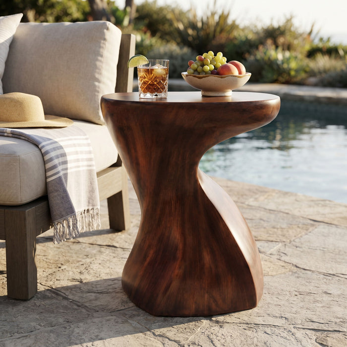 Twisted Sculptural Side Table Indoor / Outdoor