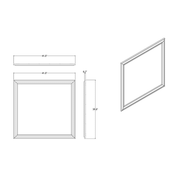 Adelaide - Mirror - Gray / Black