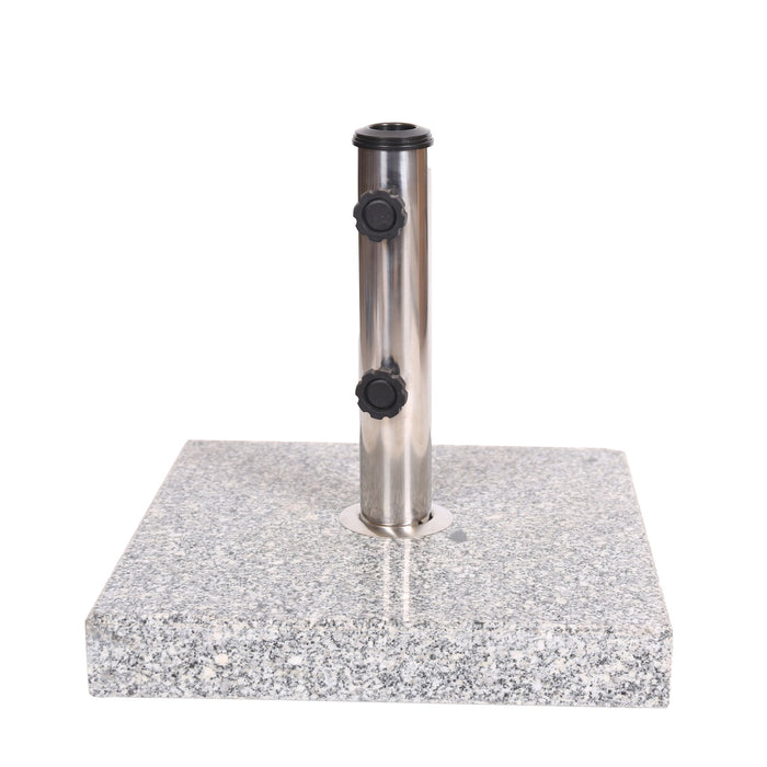 Umbrella Holder Square 55 Lbs Umbrella Base - Natural / Gray