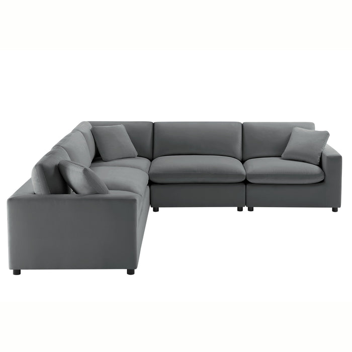 Caylie - Modular 5 Piece Sectional - Charcoal