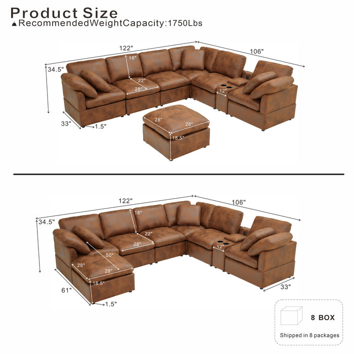 Modular Design Cloud Sofa, Freely Configurable