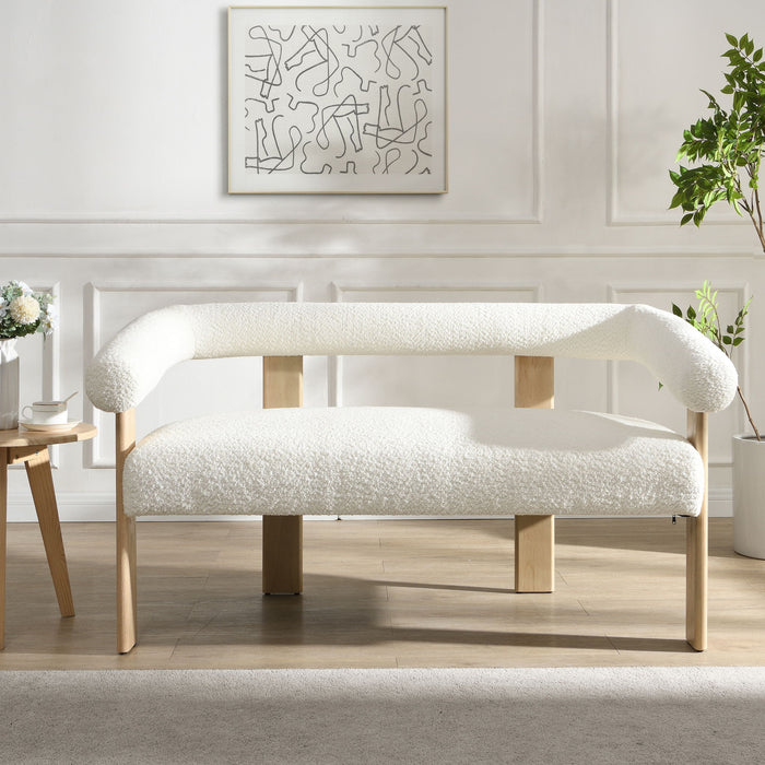 Modern Round Armrest Loveseat