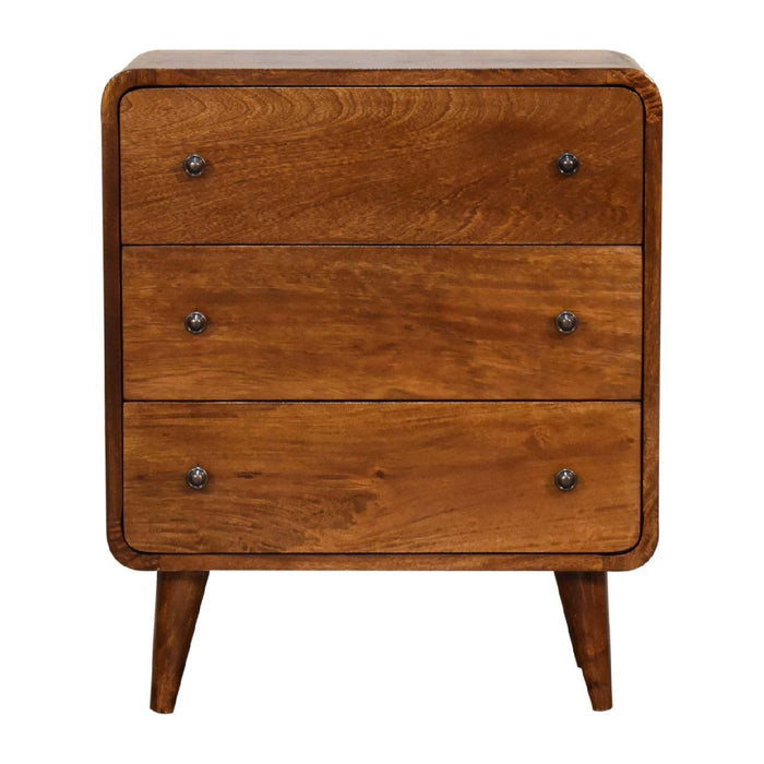 3 Drawer Mini Curved Chest