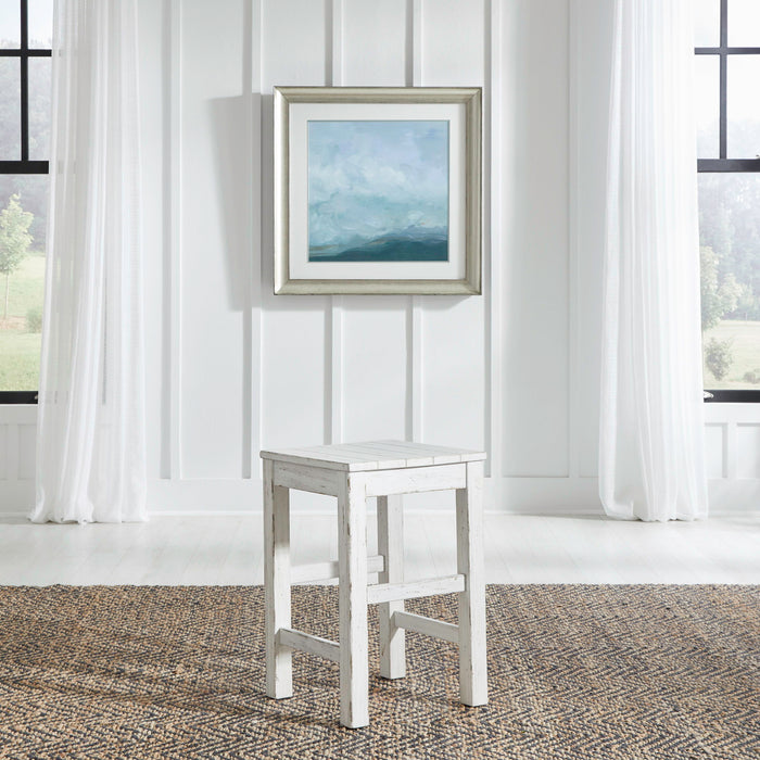 River Place - Console Stool - Riverstone White & Tobacco
