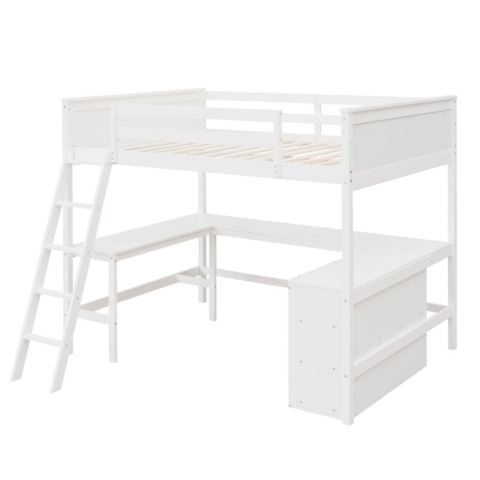 Loft Bed With Shelves With Desk