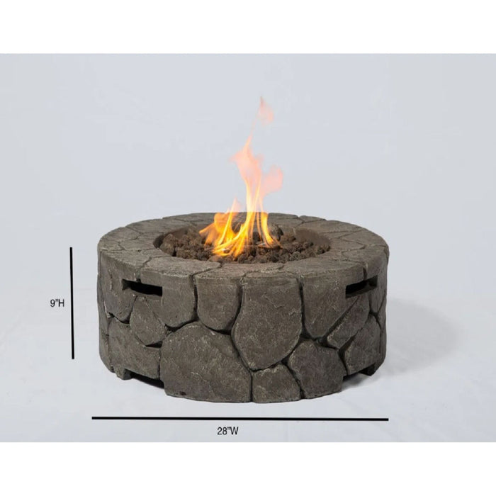Fiber Reinforced Outdoor Fire Pit - Stone Gray