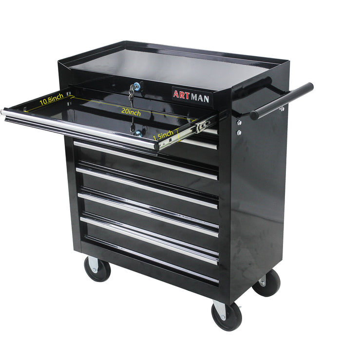 Multifunctional Tool Cart With Wheels And Drawers