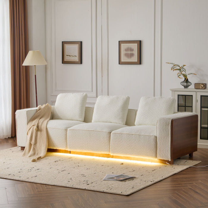 Chita - Sectional Sofa 3 Seater With Light Strip - Beige
