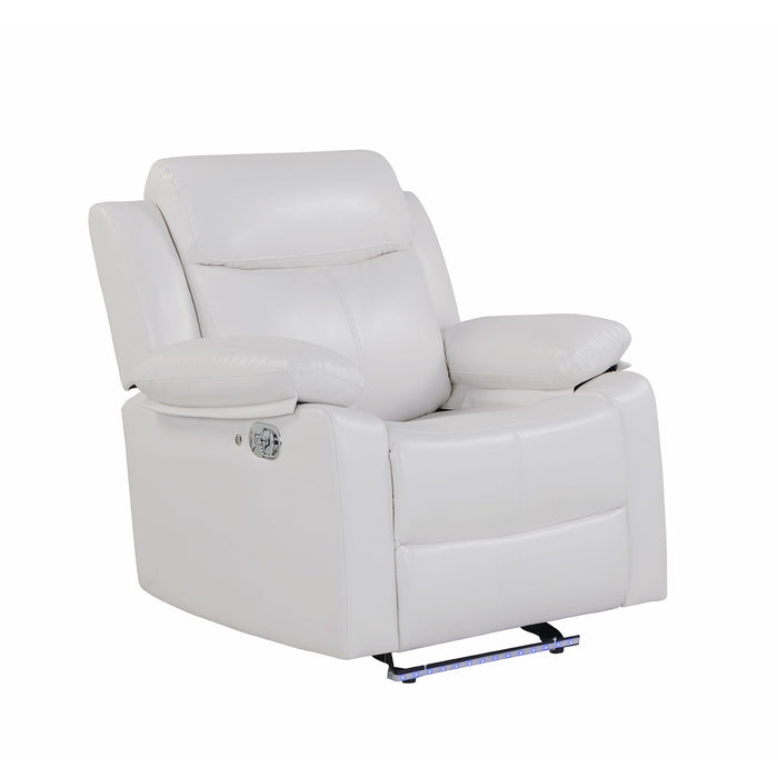 Blanche - Glider Recliner With LED, Pillow Top Arms