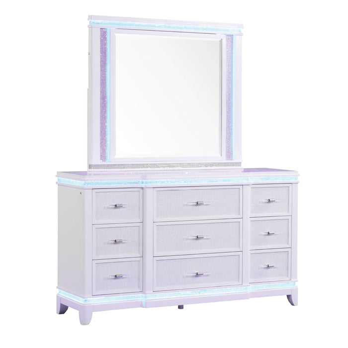 Opium - Mirror - White - Wood
