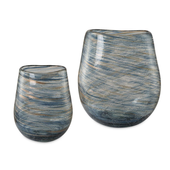 Aurora - Swirl Glass Vases (Set of 2)