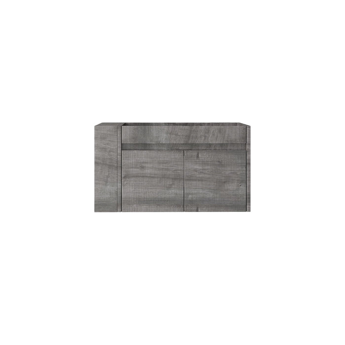 Floating Bathroom Vanity Cabinet, Soft Close Double Drawers, Open Side Storage, Wall Mounted, Cabinet Only