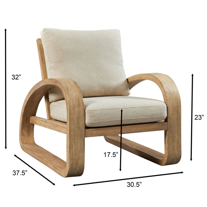 Barbora - Wooden Accent Chair