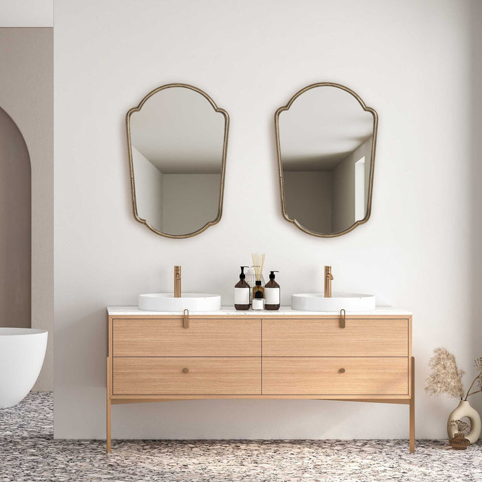 Naomi - Mirror - Antique Brass