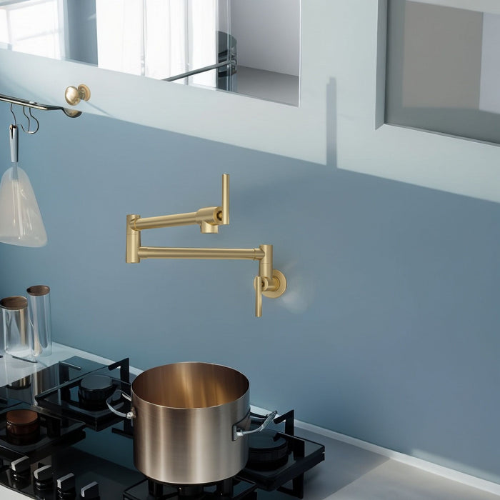 Modern Design Wall Mount Pot Filler Faucet Folding Stretchable