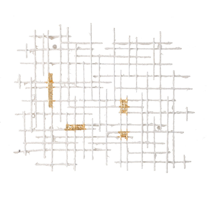 Iron Wall Decor - White / Gold