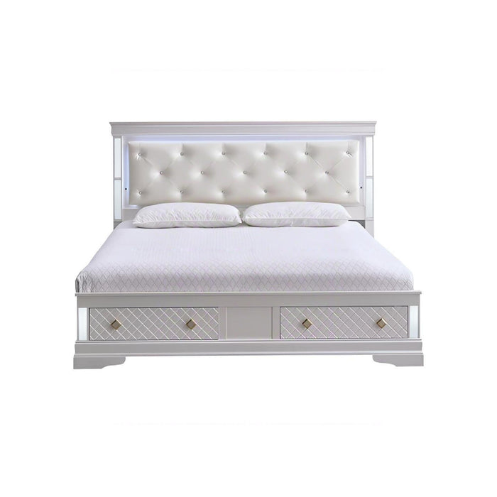 Verona - Bed With LED Accent Lighting, 2 Drawers