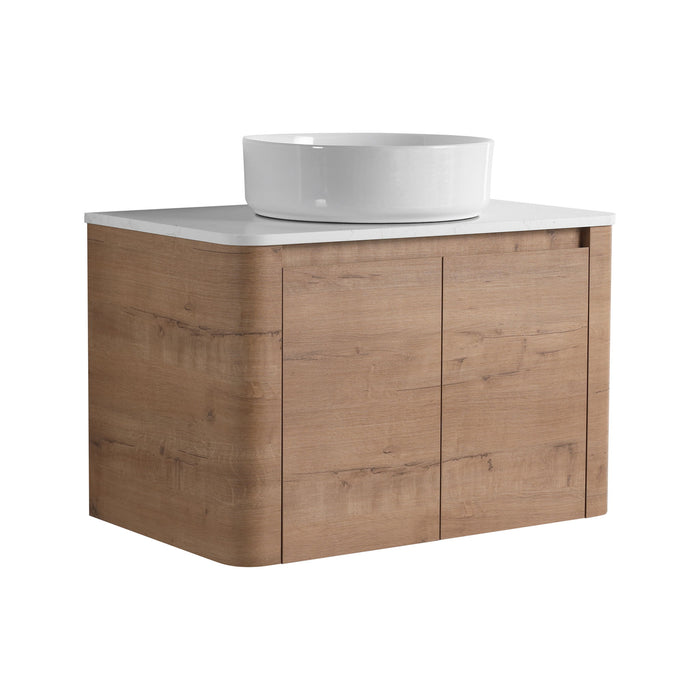 Wall Mounted Bathroom Vanity & Art Sink & 1 Soft Close Door