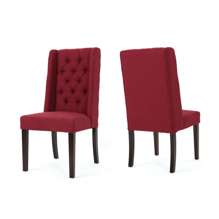 Sophisticated Tufted Dining Chair With High Back Design