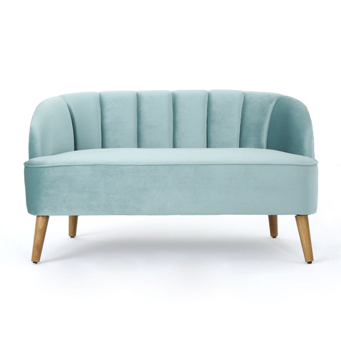 Modern Classic Shell Backed Loveseat