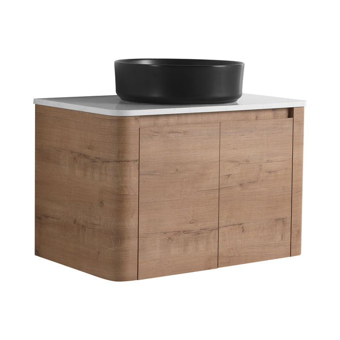 Wall Mounted Bathroom Vanity & Art Sink & 1 Soft Close Door