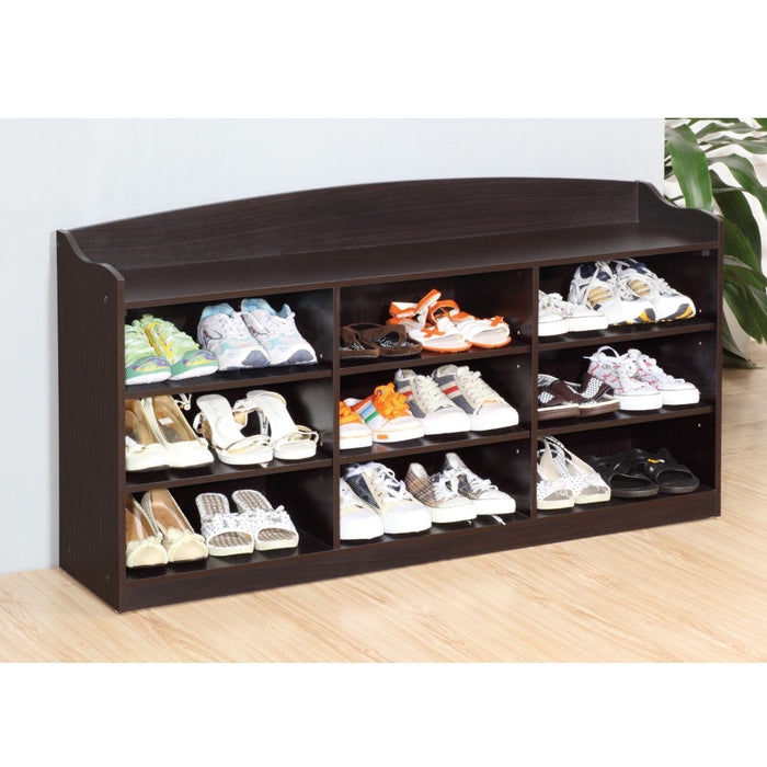 Entryway Shoe Storage Bench, Nine Storage Shelves, Entryway Organizer